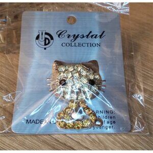 Nwt Hello Kitty Look Crystal Collection Brooch Pin Bejeweled Sparkling
